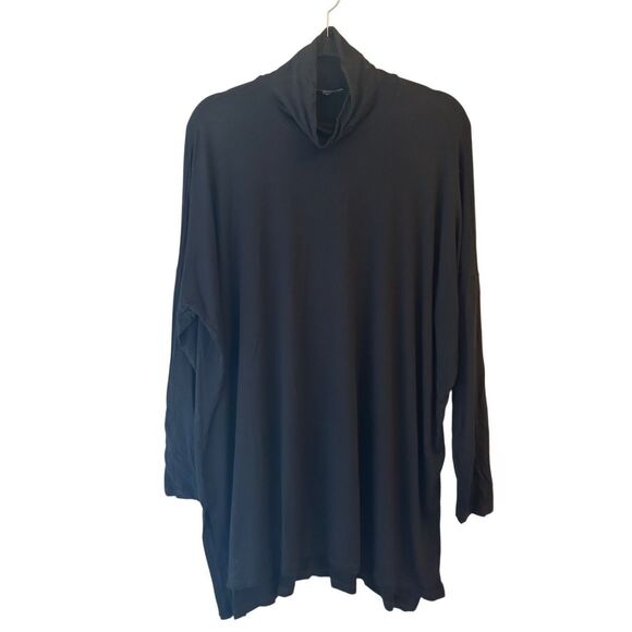 Eileen Fisher turtle neck tunic shirt size XL stretchy minimalist layering - Picture 1 of 8